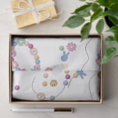 フレンドシップブレスレットガールジュエリーパターン 薄葉紙 (ギフト)