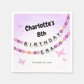 フレンドシップブレスレットガールズ誕生日エラパーティー スタンダードカクテルナプキン (正面)