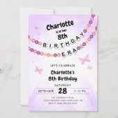 フレンドシップブレスレットガールズ誕生日エラパーティー 招待状 (正面)