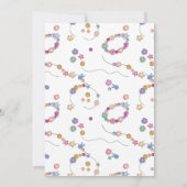 フレンドシップブレスレットガールプールスイムバースデーパーティー 招待状 (裏面)