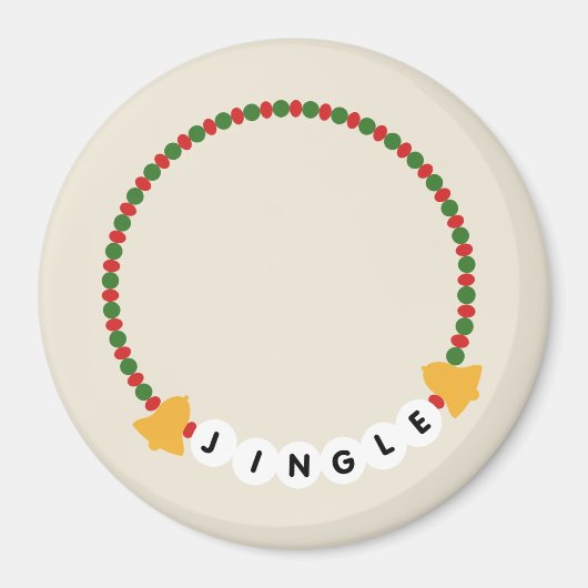 フレンドシップブレスレットジンルベルクリスマス マグネット (正面)