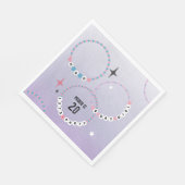 フレンドシップブレスレットパープル誕生日 スタンダードランチョンナプキン (角)