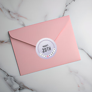 フレンドシップブレスレットパープル誕生日 ラウンドシール