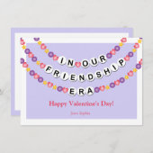 フレンドシップブレスレット子供たちの教室バレンタイン シーズンカード (正面/裏面)