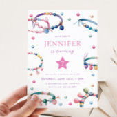 フレンドシップブレスレット誕生日パーティーの招待 招待状