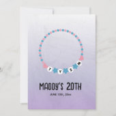 フレンドシップブレスレットTYSM誕生日サンキューパープル サンキューカード (正面)