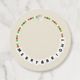 フレンドシップブレスレメリーットと明るいクリスマス フェイバータグ