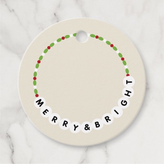 フレンドシップブレスレメリーットと明るいクリスマス フェイバータグ (正面)