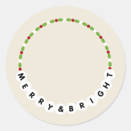 フレンドシップブレスレメリーットと明るいクリスマス ラウンドシール