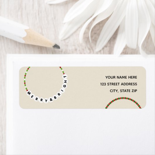 フレンドシップブレスレメリーットと明るいクリスマス ラベル (インサイチュ)