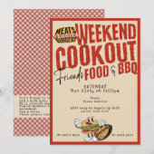 フレンドシップポットラックBBQ & Football Thanksgiving 招待状 (正面/裏面)