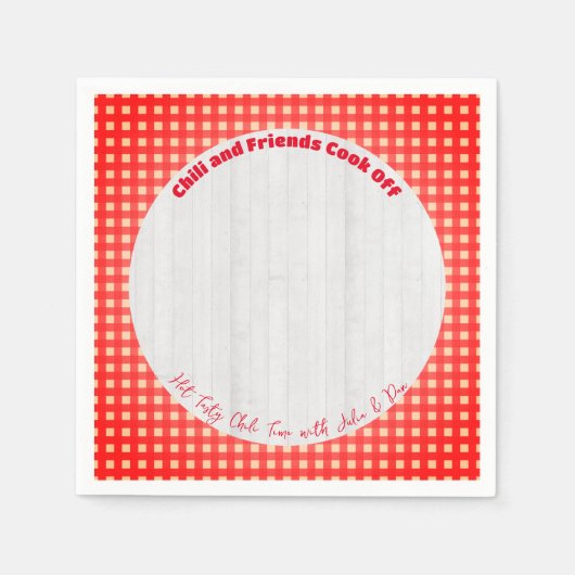 フレンドシップポルトラックチリ調理師オフサンクスギビング スタンダードカクテルナプキン (正面)