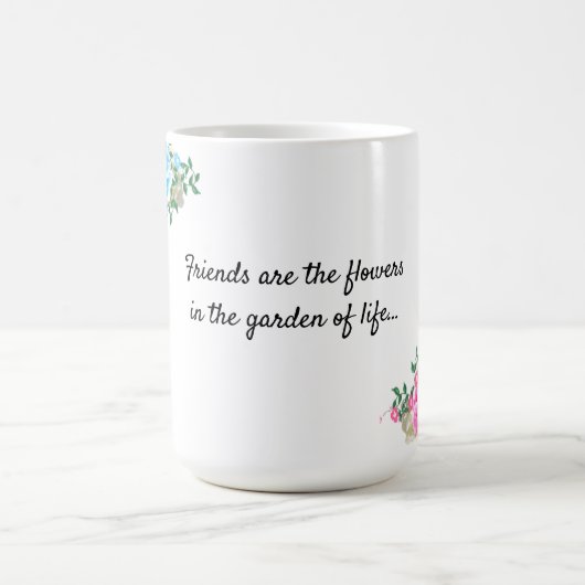 フレンドシップメッセージガーデンフラワーコーヒーマグ コーヒーマグカップ (中央)