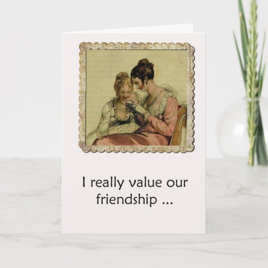 フレンドシップユーモアEdgyアッカーマンヴィンテージレディース カード (正面)