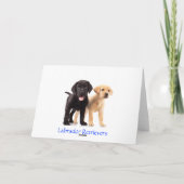フレンドシップラブラドールリトリエバーパピズカード カード (裏面)