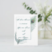 フレンドシップラブ引用文感動的孔雀 ポストカード (スタンド正面)