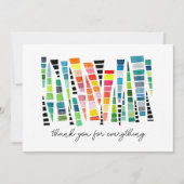 フレンドシップレインボーウォーターカラーシャード サンキューカード (正面)