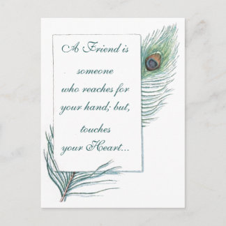 フレンドシップレトロヴィンテージピーコックフェザー ポストカード