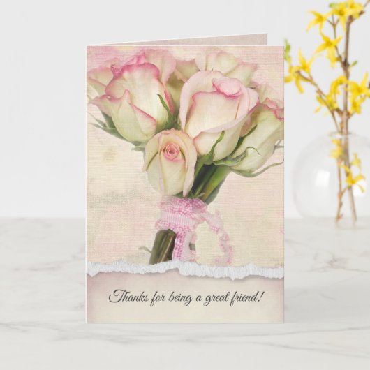 フレンドシップローズブーケ カード (黄色い花)