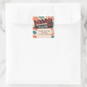 フレンドシップ引っ越し祝いパーティーBBQ感謝祭 スクエアシール (バッグ)