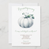 フレンドシップ招待状ホワイトパンプキン 招待状 (正面)