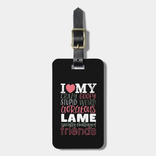フレンドシップ最高の引用文フレンズBFF ラゲッジタグ (正面縦)