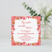 フレンドシップ秋オータムメープル葉招待状 招待状 (スタンド正面)