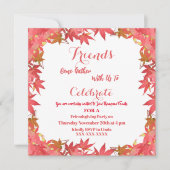 フレンドシップ秋オータムメープル葉招待状 招待状 (正面)