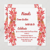 フレンドシップ秋オータムメープル葉招待状 招待状 (正面/裏面)