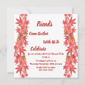 フレンドシップ秋オータムメープル葉招待状 招待状 (正面)
