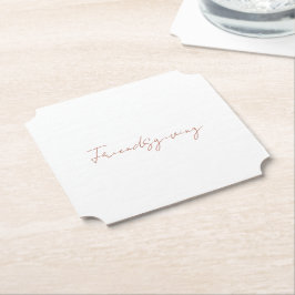 フレンドシップ秋シナモン文字感謝祭 ペーパーコースター