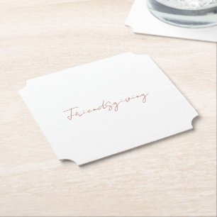 フレンドシップ秋シナモン文字感謝祭 ペーパーコースター