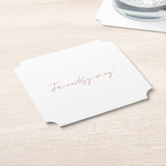 フレンドシップ秋シナモン文字感謝祭 ペーパーコースター (アングル)
