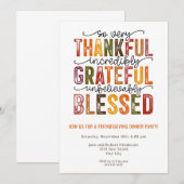 フレンドシップ秋ディナーパーティー 招待状 (正面/裏面)