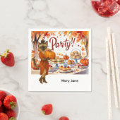 フレンドシップ秋パーティーナプキンス – コージーオータム スタンダードカクテルナプキン (インサイチュ)