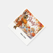 フレンドシップ秋パーティーナプキンス – コージーオータム スタンダードカクテルナプキン (角)