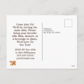 フレンドシップ秋感謝祭招待状はがき シーズンポストカード (裏面)