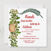 フレンドシップ秋秋のグリーン葉ズカボチャInv 招待状 (正面)