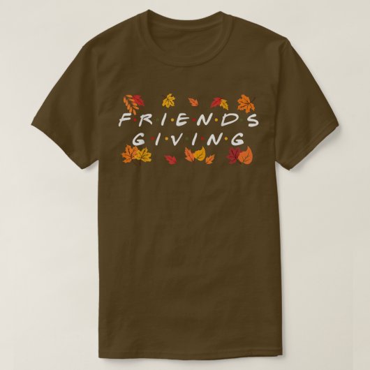 フレンドシップ秋秋の友人&家族の感謝祭 Tシャツ (デザイン正面)