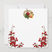 フレンドシップ秋秋カボチャバラレッドベリー 招待状 (裏面)