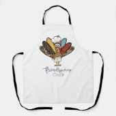 フレンドシップ調理師ターキーガールおもしろい エプロン (正面)