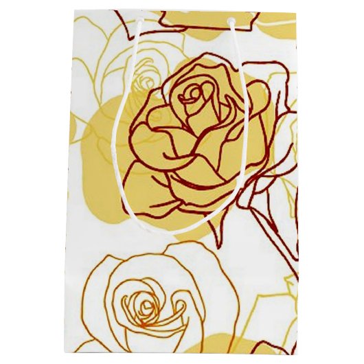 フレンドシップ&ジョイイエローローズズ抱き枕 ミディアムペーパーバッグ (裏面)