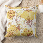 フレンドシップ&ジョイイエローローズズ装飾用クッション クッション (ブランケット)