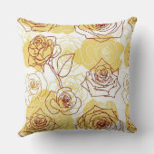 フレンドシップ&ジョイイエローローズズ装飾用クッション クッション (裏面)