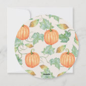 フレンドシフィングカボプキンサンクスギビング招待状 シーズンカード (裏面)