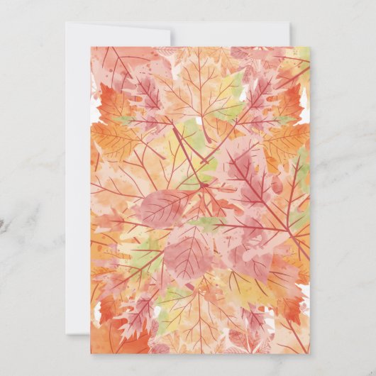 フレンドシフィングサンクスギビングディナー招待状 招待状 (裏面)