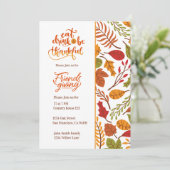 フレンドシフィングサンクスギビングディナー招待状 招待状 (スタンド正面)