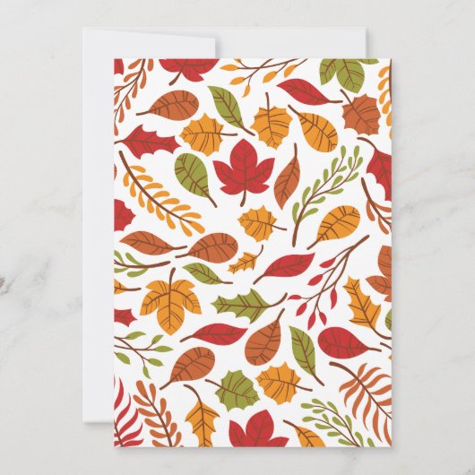 フレンドシフィングサンクスギビングディナー招待状 招待状 (裏面)