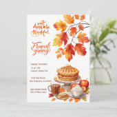 フレンドシフィングサンクスギビングディナー招待状 招待状 (スタンド正面)