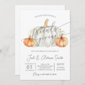 フレンドシフィングサンクスギビングディナー招待状 招待状 (正面/裏面)